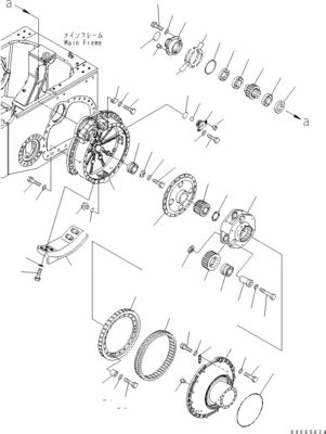17A-27-00152 17A-27-00151 17A-27-00110 Voor Komatsu Bulldozer D155AX-6 Reismontage Eind aandrijving Reismotor Originele