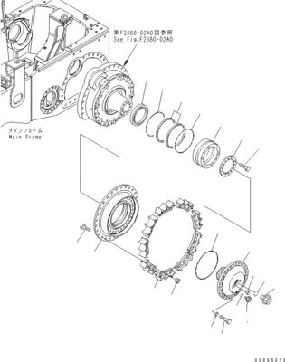 17A-27-00152 17A-27-00151 17A-27-00110 Voor Komatsu Bulldozer D155AX-6 Reismontage Eind aandrijving Reismotor Originele