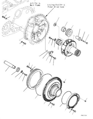 17M-27-00410 17M-27-00252 17M-27-00251 Voor Komatsu Bulldozer D275A-5R Reismontage Eind aandrijving Reismotor Originele