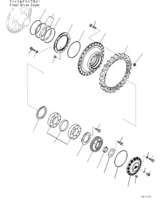 17M-27-00263 17M-27-00262 Voor Komatsu Bulldozer D275A-5R D275A-5 Reismontage Eind aandrijving Reismotor Originele