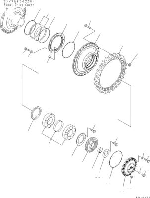 17M-27-00350 17M-27-00530 17M-27-00540 Voor Komatsu Bulldozer D275A-5D Reismontage Eind aandrijving Reismotor Originele