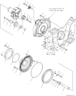 17M-27-00350 17M-27-00530 17M-27-00540 Voor Komatsu Bulldozer D275A-5D Reismontage Eind aandrijving Reismotor Originele