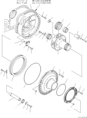 195-27-00801 195-27-00811 Graafmachine Final Drive Voor Komatsu Bulldozer D375A-8 Originele Aftermarket