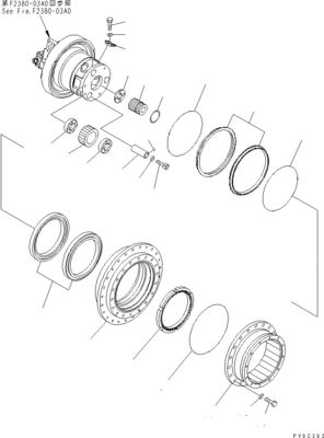 11Y-27-40101 11Y-27-40102 Excavator Final Drive Voor Komatsu Bulldozer D37EX-23 D37PX-23