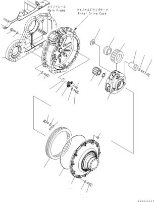 154-27-00432 154-27-00431 154-27-00430 Voor Komatsu Bulldozer D85EX-15 Reismontage