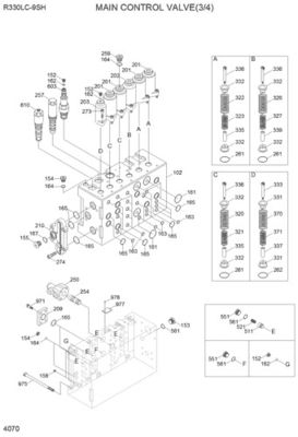 31N9-17000P 31Q9-17001P 31Q9-17002P Voor Hyundai Graafmachine R330LC-9S R330LC-9SH Hydraulische hoofdklep Constructie Machinerie Onderdelen Naverkoop Hoogwaardige Originele