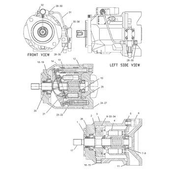220-5623 CA2205623 2205623 Voor CAT 420D 442D 430D 432D BACKHOE LOADER Hydraulische hoofdpomp zuigerpomp ASSY PUMP GP-PISTON Naverkoop