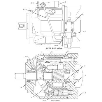 2354109 CA2354109 235-4109 10R8695 Voor CAT 420D 432D 442D Backhoe Loader Hydraulische hoofdpomp Kolvenpomp Pomp ASSY POMP GP-PISTON Naverkoop