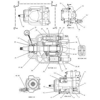 6E1412 CA6E1412 6E-1412 10R2517 Voor CAT 120G Motor Grader Hydraulische hoofdpomp Kolvenpomp Pomp ASSY Pump GP-PISTON Naverkoop