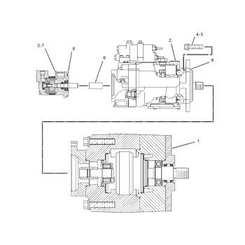 1671153 CA1671153 167-1153 0R7985 Voor CAT 966G 966G II 972G 972G II WELLOADER Hydraulische hoofdpomp Kolvenpomp Pomp ASSY POMP GP-PISTON Naverkoop