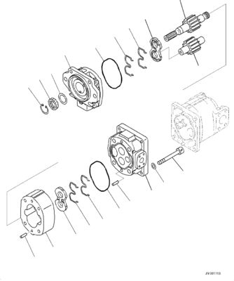 708-2H-00490 708-2L-00291 705-52-32300 705-22-42110 Voor Komatsu WA1200-6 Wielladders HYDRAULISCHE OLIE MAIN PUMP VAN PUMP HYDRAULISCHE VAN PUMP HYDRAULISCHE PARTEN Naverkoop