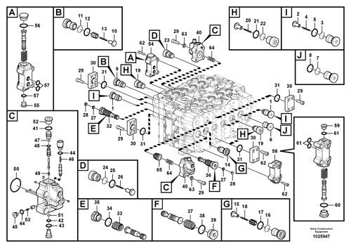 VOE14634178 VOE 14634178 Voor VOLVO EC480D EC480DHR Graafmachine Hydraulische hoofdcontroleaansluiting Constructie-machineonderdelen Naverkoop Goedkope originele